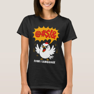 Kippen taal Cartoon vogel T-shirt