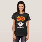 Kippen taal Cartoon vogel T-shirt (Voorkant volledig)