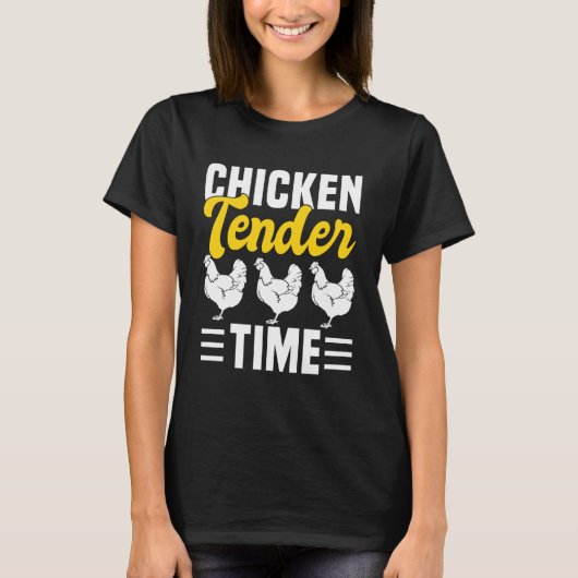 Kippen Tenders Tijd T-shirt (Voorkant)