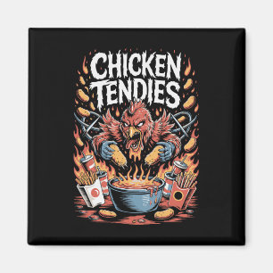 Kippen Tendies Death Metal En Parodie Grappig Eten Magneet