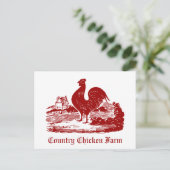 Kippen Uitnodiging voor Picnic, Boerenmarkt, B (Staand voorkant)