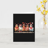 Kippen Valentijnsdag Love Valentijn Cute Hearts Kaart (Gele Bloem)