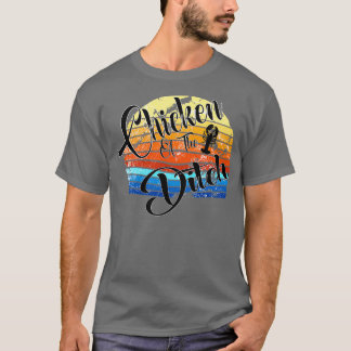 Kippen van de ditch retro 8 t-shirt