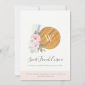 Kippen van Floral Bakkerij Kooking Klasse Uitnodig Bedankkaart (Achterkant)