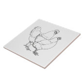Kippen van het erfgoed - Haan en Hen Tegeltje (Zijkant)