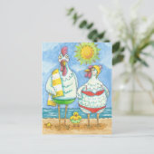 KIPPEN VAN HET ZEE, BRIEFKAART VAN GEZINDE CARTOON (Staand voorkant)