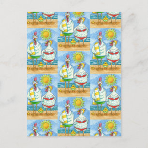 KIPPEN VAN HET ZEE, FAMILIE PLEZIER CARTOON Funny  Briefkaart