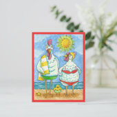 KIPPEN VAN HET ZEE, FAMILIE PLEZIER CARTOON Funny  Briefkaart (Staand voorkant)