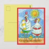 KIPPEN VAN HET ZEE, FAMILIE PLEZIER CARTOON Funny  Briefkaart (Voorkant / Achterkant)