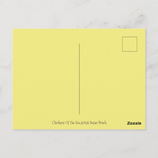 KIPPEN VAN HET ZEE, FAMILIE PLEZIER CARTOON Funny  Briefkaart (Achterkant)