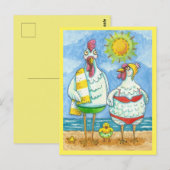 KIPPEN VAN HET ZEE, FAMILIE PLEZIER CARTOON Funny Briefkaart (Voorkant / Achterkant)