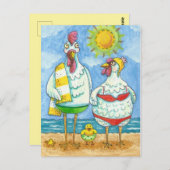 KIPPEN VAN HET ZEE, GEZINDE CARTOON BRIEFKAART (Voorkant / Achterkant)