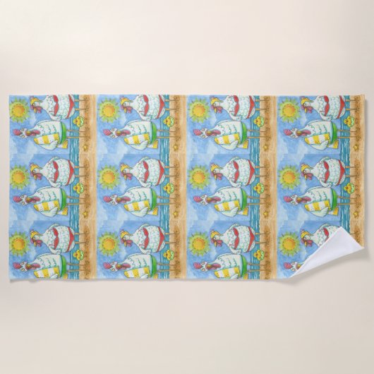 KIPPEN VAN HET ZEE, GRAPPIGE CARTOON STRANDLAKEN (Voorkant)