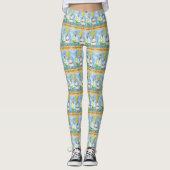 KIPPEN VAN HET ZEE, HAAN & HEN GRAPPIGE LEGGINGS (Voorkant)