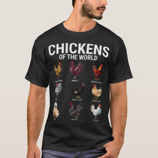 Kippen Van Over De Hele Wereld Mooie Kip T-shirt