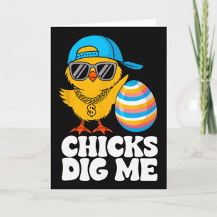 Kippen vinden me grappig Happy Easter Sunday Outfi Kaart