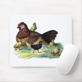 Kippen Vintage Dier Muismat (Met muis)
