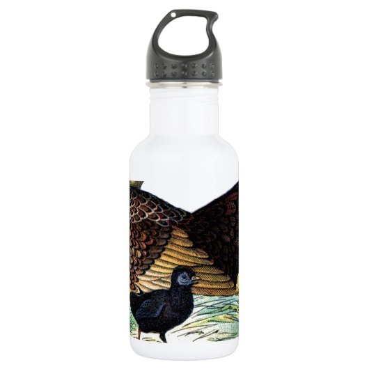 Kippen Vintage Dier Waterfles (Voorkant)