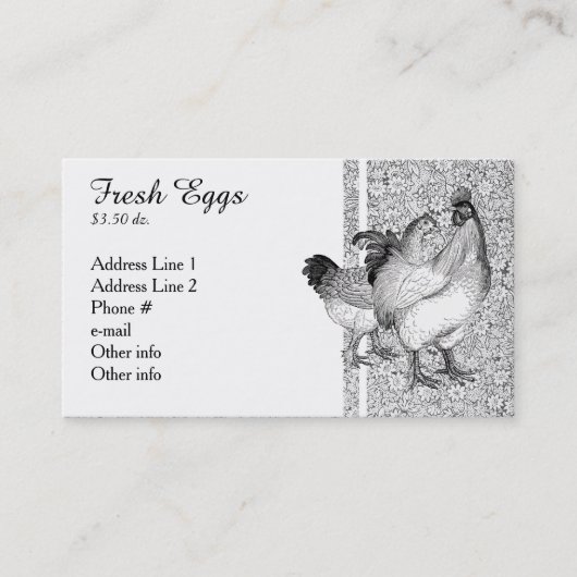 kippen Visitekaartjes (Voorkant)