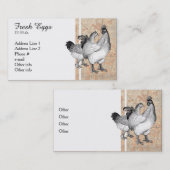  kippen Visitekaartjes (Voorkant / Achterkant)