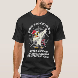 Kippen vleugel grappig cool dabbing kip t-shirt