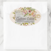 Kippen voor boter, bakkerij, keuken, siergoud ovale sticker (Tas)