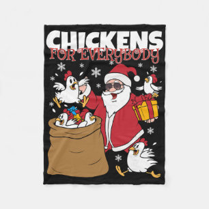 Kippen Voor Iedereen Grappige Kerst Kip Vrouw Fleece Deken