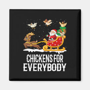 Kippen voor iedereen Grappige kerst kippen Wo Magneet
