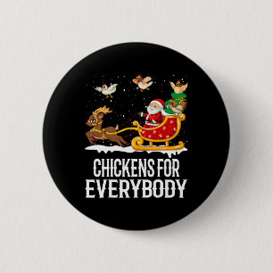 Kippen voor iedereen Grappige kerst kippen Wo Ronde Button 5,7 Cm