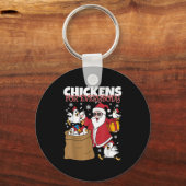 Kippen voor iedereen Grappige kerst kippenvrouw Sleutelhanger (Voorkant)