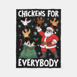 Kippen Voor Iedereen Grappige Kerstman Kerst Kip Fleece Deken