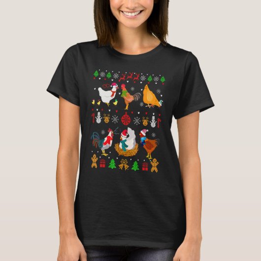 Kippen voor kerstbekers met Collectie T-shirt (Voorkant)