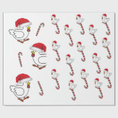Kippen voor kerstwrappen cadeaupapier (Vlak)