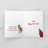 Kippen willen je een prettige kerst kaart (Binnen)