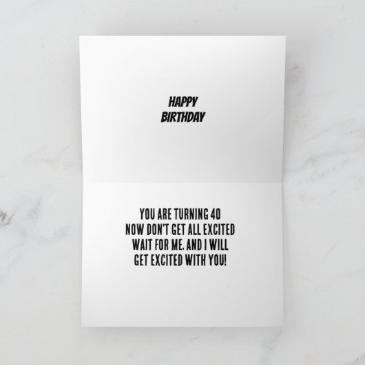 KIPPEN ZEGGEN "HAPPY 40TH" OP EEN SPECIALE MANIER KAART (Binnen)