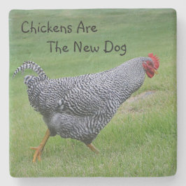 Kippen zijn de nieuwe hond stenen onderzetter