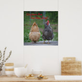 Kippen zijn het nieuwe Poster van de hond (Keuken)