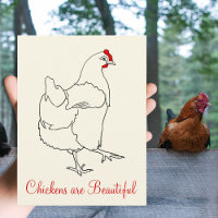 Kippen zijn prachtige Cute Dancing Hen Drawing