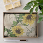  kippen Zonnebloem Briefkaart Weefpapier Tissuepapier (Geschenk)