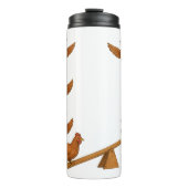 Kippenacrobatiek Thermosbeker (Voorkant)