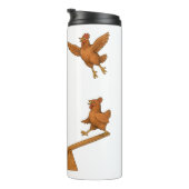Kippenacrobatiek Thermosbeker (Geroteerd rechts)