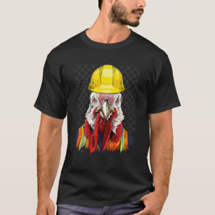 Kippenarbeider Bouwvakker Dier Hen Kip T-shirt