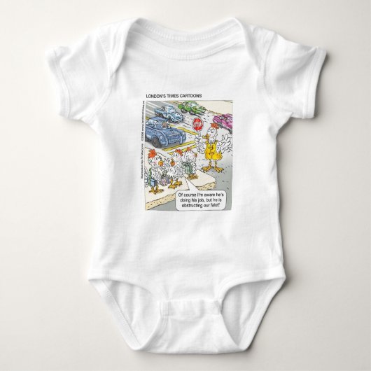 Kippenbarrières Grappige Cartoon Geschenken & T-sh Romper (Voorkant)