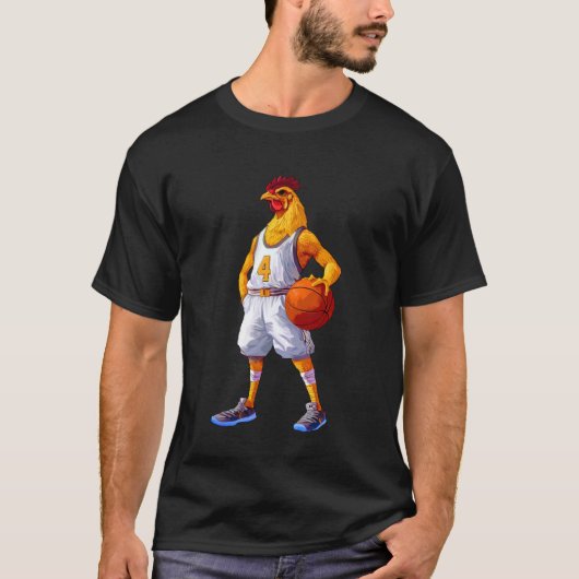 Kippenbasketbal T-shirt (Voorkant)