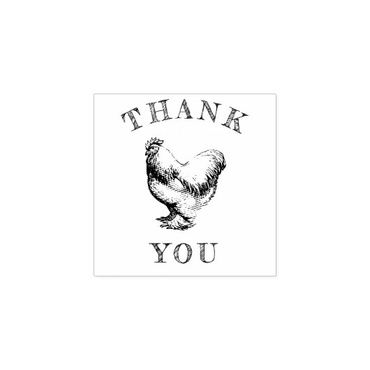 Kippenbedankje Kippen Boerderijen Rubberstempel (Afrduk)