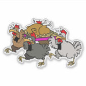 Kippenbegrafenis Sticker (Voorkant)