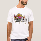 Kippenbegrafenis T-shirt (Voorkant)