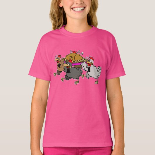 Kippenbegrafenis T-shirt (Voorkant)