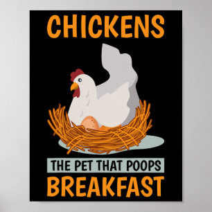 Kippenbezitters Kippenmensen Het Huisdier Dat Poep Poster