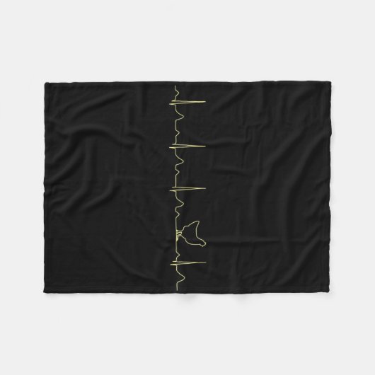 Kippenblok Longer Longer Longer Drop Hart Ritme Fleece Deken (Voorkant (Horizontaal))